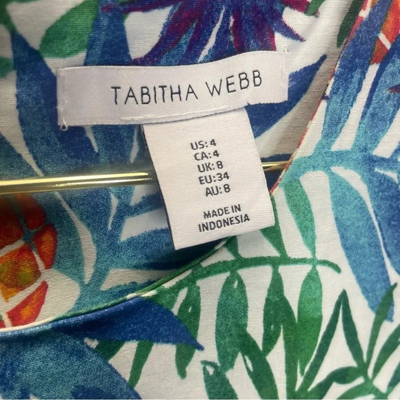 Tabitha Webb Pineapple Hawaiian Stretch Cotton Blend Sleeveless Dress - Picture 2 of 6